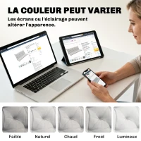 Outsunny Coussin matelas assise dossier pour banc de jardin balancelle canapé 3 places grand confort 150 x 98 x 8 cm gris clair(m-7)