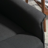 HOMCOM Sillón Relax Reclinable Eléctrico Levanta Personas con Mando a Distancia y Bolsillo Lateral Tapizado en Lino Negro(m-9)