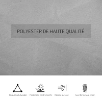 Outsunny 4 parois latérales pour pavillon de jardin tonnelle rigide 300 x 300 cm protéger de la pluie vent soleil gris clair(m-7)