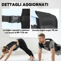 SPORTNOW Giubbotto Zavorrato 8 kg con Cinghie Regolabili e Strisce Riflettenti, in Neoprene e Sabbia, 43x33 cm, Nero(m-5)