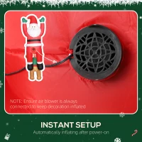 Outsunny 7FT Hanging Christmas Inflatable Santa with Dog, Christmas Blow Up Decoration with Built-in LED Lights for Garden, Indoor Outdoor Home Decor(m-5)