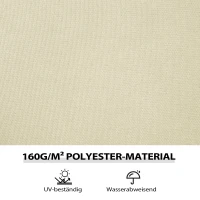 Outsunny Pavillon-Seitenwände, 4 Seitenwand-Paneele für Gartenpavillon, mit Reißverschluss, 3 x 4 m Pavillon, Cremeweiß(m-5)