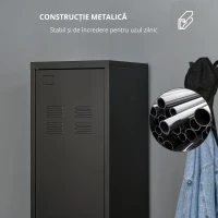 Homcom Dulap Metalic – Stil Industrial cu 1 Usa, Design Vintage(m-5)