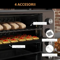 HOMCOM Cuptor Electric 30 L – Grill, Convectie & Tava Inclusa(m-6)