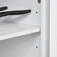 HOMCOM Modern Kitchen Cupboard, Wooden Storage Cabinet, Tableware Organizer with 2 Drawers for Living & Dining Room, White(m-11)