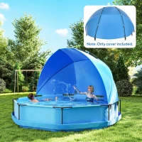 Outsunny Sonnenschutz für Pools, einfacher Aufbau, anpassbare Position, UV-Schutz, blau, 3,6 x 1,75 x 1,2 m(m-2)
