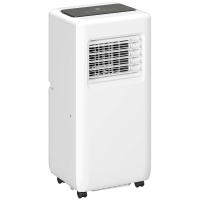 HOMCOM Mobile Klimaanlage, verschiedene Einstellungen, LED-Display, Timer, Räder, Weiß