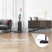 HOMCOM Passadeira 2 em 1 Passadeira com Guiador Dobrável 2,5 HP Velocidade Ajustável Máximo 10 km/h Passadeira Elétrica 130x59x96 cm Preto(m-9)