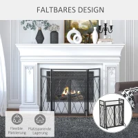 HOMCOM parawan kominkowy 120 cm x 11,5 cm x 79 cm(m-5)