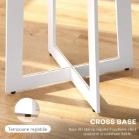 Homcom Masa Rotunda Moderna – Pentru 4 Persoane, Ideala Bucatarie(m-6)