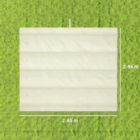 Outsunny Telo Pergola per Esterni Anti UV in Poliestere Bianco Crema con 8 Fori di Drenaggio, 286x245 cm(m-3)