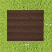 Outsunny Telo Pergola per Esterni Anti UV in Poliestere Bianco Caffè con 8 Fori di Drenaggio, 286x245 cm(m-3)