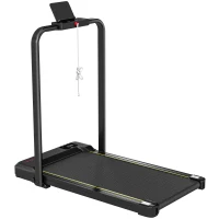 SPORTNOW Passadeira Dobrável com Inclinação Passadeira Elétrica com 2,0HP 6 km/h Ecrã LED e Controlo Remoto103x55x100 cm Preto(m-1)