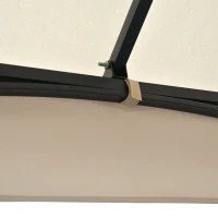 Outsunny 3 x 3(m) Garden Gazebo Patio Party Tent Shelter Outdoor Canopy Double Tier Sun Shade Metal Frame Netting, Beige(m-10)