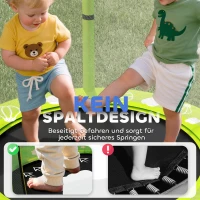 AIYAPLAY Kindertrampolin mit Sicherheitsnetz, für den Innen- und Außenbereich, 3-6 Jahre, Grün(m-5)