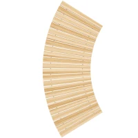 Outsunny 120 cm Ścieżka ogrodowa, Rolka Drewniany Chodnik Dekoracyjny z Drewna świerkowego, do Ogrodu, Balkonu, Natury(m-10)