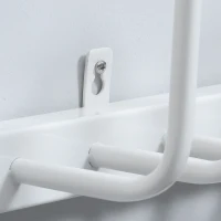 HOMCOM Schuhtrockner, elektrisch, Temperatur bis 55° C, Wandmontage, Stahl, weiß, 53 x 13 x 17cm(m-7)