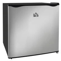 HOMCOM Frigo Portatile 35L con Ripiano Rimovibile e Temperatura Regolabile, 47x44.2x48.8 cm, Argento(m-11)