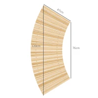Outsunny 120 cm Ścieżka ogrodowa, Rolka Drewniany Chodnik Dekoracyjny z Drewna świerkowego, do Ogrodu, Balkonu, Natury(m-3)