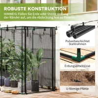 Outsunny Obstkäfig, Pflanzenschutznetz mit Reißverschlusstür, Schutz vor Vögeln, Insekten und kleinen Tieren, Schwarz(m-5)