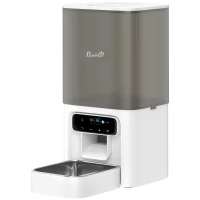 PawHut Programmable Automatic Cat Feeder with Timer Up to 6 Meals Per Day, 10s Voice Recorder, Portion Control(m-11)