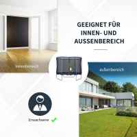 HOMCOM Trampolin mit Sicherheitsnetz Gartentrampolin für Innen- und Außenbereich Fitnesstrampolin für Jugendliche und Erwachsene Stahl Blau+Schwarz bis 113,6 kg Ø305 x 248H cm(m-4)