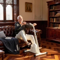 SPORTNOW Cyclette per Riabilitazione Braccia e Gambe con Altezza e Resistenza Regolabili, Display LCD, Bianco(m-9)