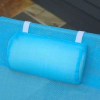 Outsunny Sonnenliege klappbar Gartenliege mit Kopfkissen, 5-Fach verstellbare Rückenlehne bis 120 kg Blau(m-8)