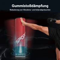 SPORTNOW Boxsack freistehend 135 cm Standboxsack 10 Saugnäpfen und Stoßdämpfer für Erwachsene Jugendliche(m-7)