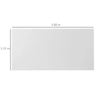 Outsunny Copertura di Ricambio 6x3 m in PE Bianco Anti-UV per Carport Auto con Corde Elastiche(m-3)