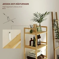 HOMCOM Masă extensibilă 140-180x80cm, albă, pentru 6-8 persoane, pentru spații mici(m-6)