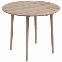 HOMCOM Tavolo Pieghevole Moderno a Ribalta per Cucina e Soggiorno, in Truciolato, Ø89x73.5 cm(m-1)