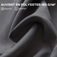 Outsunny Parasol de jardin XXL avec pied en croix parasol grande taille 4,6L x 2,7l x 2,4H cm ouverture fermeture manivelle acier polyester haute densité gris(m-7)