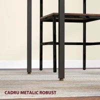 Homcom Masa Stil Industrial 120×79×79 cm – Pliabila cu Laturi Extensibile(m-6)