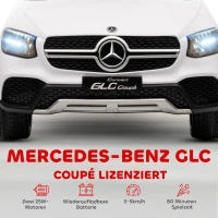 AIYAPLAY Elektrische kinderauto, 12V kinderauto met afstandsbediening, LED-lampen, muziek, 3 snelheden, 3-6 jaar, Wit(m-4)