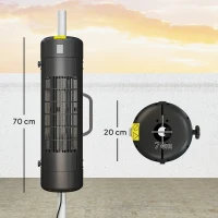 Outsunny Patio Parasol Heater, Electric Umbrella Mounted Heater for 25-70 mm Poles(m-3)