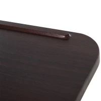HOMCOM Mesa Auxiliar con Ruedas para Sofá y Cama Altura Ajustable y Marco de Acero 77x40x76-100 cm Nogal Oscuro(m-8)