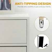 HOMCOM Three Drawer Slim Shoe Storage Cabinet, 12 Shoe Pairs - White(m-6)