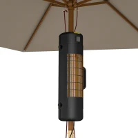 Outsunny Patio Parasol Heater, Electric Umbrella Mounted Heater for 25-70 mm Poles(m-10)