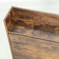 HOMCOM Masă pliabilă cu raft, design industrial, economisire de spațiu, pentru spații mici, 80x90x93cm, Maro-Rustic(m-13)