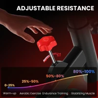 HOMCOM Indoor Upright Exercise Bike Machine, with Adjustable Seat, Resistance, Handlebar, LCD Display(m-4)