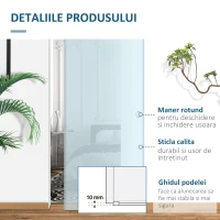 Homcom Usa Glisanta Interior – Sticla Securizata & Sina Aluminiu 90×205 cm(m-5)