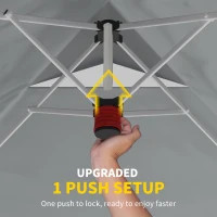 Outsunny Pawilon 3 x 3 m Wodoodporny Stabilny Zimoodporny Składany Pawilon Pop-Up, UV 50+ z Torbą i Workami z Piaskiem(m-5)