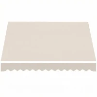 Outsunny Replacement Awning Fabric with Valance, Water-repellent, Replacement Awning Cloth, Compatible 3.5 x 2.5 m cream(m-6)