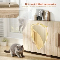 HOMCOM Credenza Cucina con 2 Armadietti, Ante Soft-Close e Ripiani Regolabili, 157x39x82 cm, Legno Naturale(m-8)