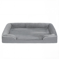 PawHut Dog Sofa Bed, Washable Pet Bed with Removable Cover and Non-Slip Bottom for Small, Medium and Large Dogs, Grey