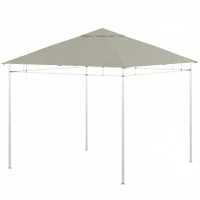 Outsunny Pânză de schimb pentru pavilion tonelă cort acoperiş de înlocuire gazebo de grădină poliester 180 g/m² 3 x 3 m gri(m-1)