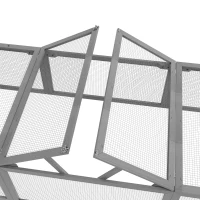 Klatka dla królików PawHut, drewniana, zimoodporna, z drzwiami(m-7)