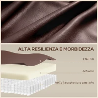 HOMCOM Poltrona Relax Reclinabile con 8 Punti Massaggianti, Riscaldanti e Poggiapiedi, 87x97X100 cm, Marrone(m-7)