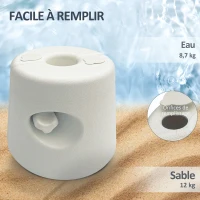 Outsunny Lot de 4 Pieds de tonnelle pop-up remplis d'eau ou de sable pieds de sol pour pavillon en HDPE avec vis de sécurité(m-5)